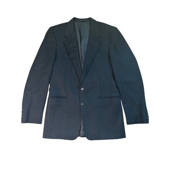 Hickey Freeman Barneys Black Blazer Jacket Sport Coat 40R Boardroom Wool Cashmer - Picture 1 of 11